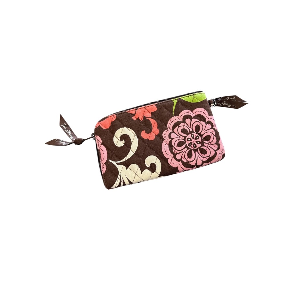 Vera Bradley Lola Floral Quilted‎ Cotton Wristlet Wallet Zip Clutch